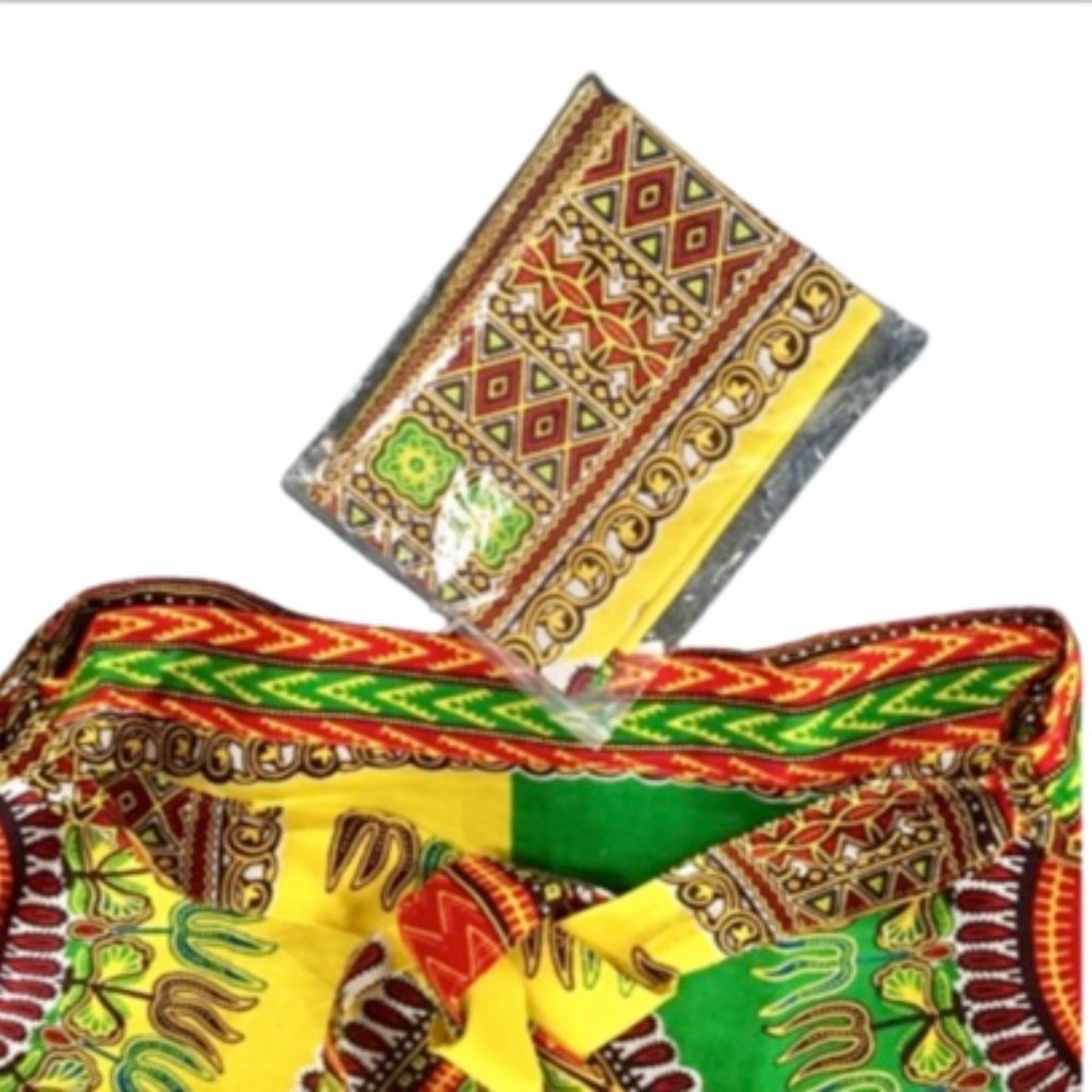 NWT Colorful Dashiki Wrap Print Skirt One Size - Picture 2 of 3